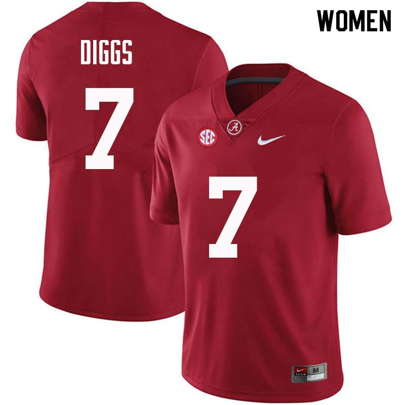 Alabama Crimson Tide Women's Trevon Diggs #7 Crimson NCAA Nike Authentic Stitched College Football Jersey BL16R18FC